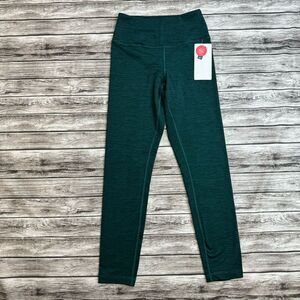Marika Women's 27" Athletic Gym Workout Leggings Midnight Teal Dark Green Fleece